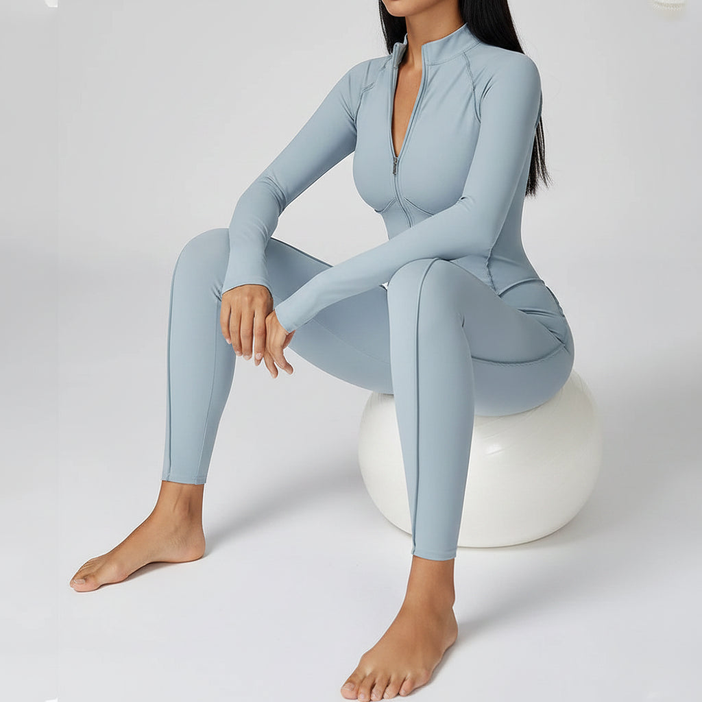 THE QUANTUM NOW Long Sleeve Yoga Bodysuit