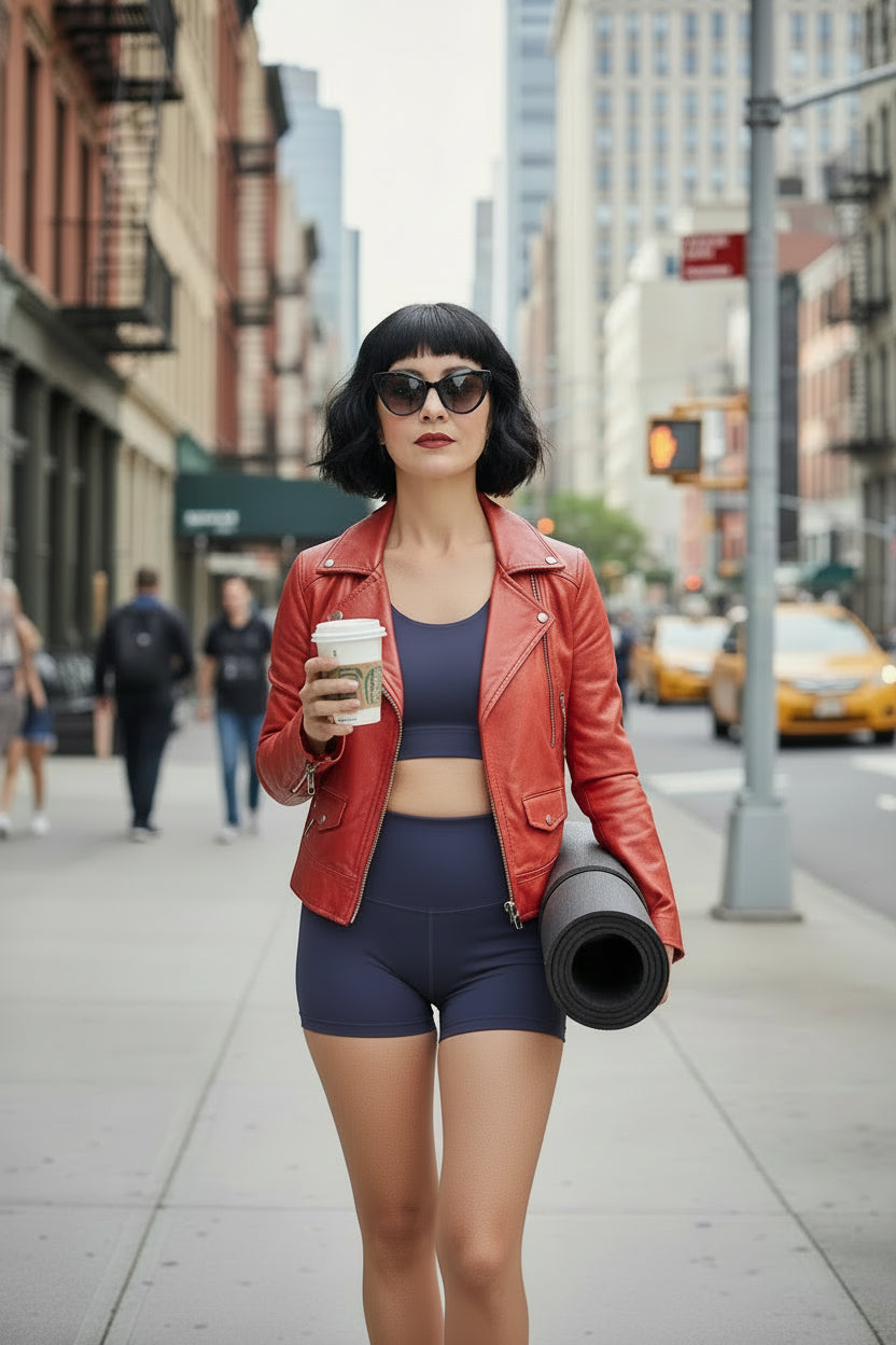 THE QUANTUM NOW High Waist Yoga Shorts
