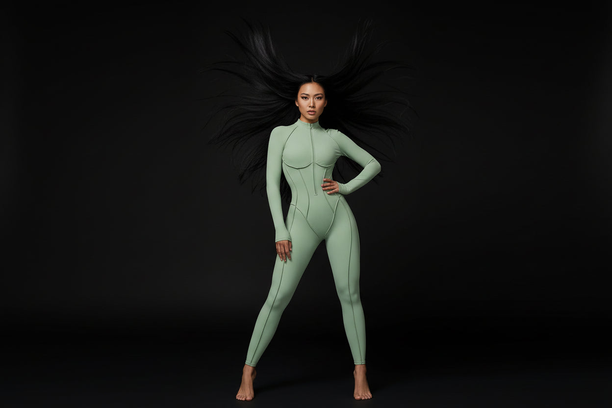 THE QUANTUM NOW Long Sleeve Yoga Bodysuit