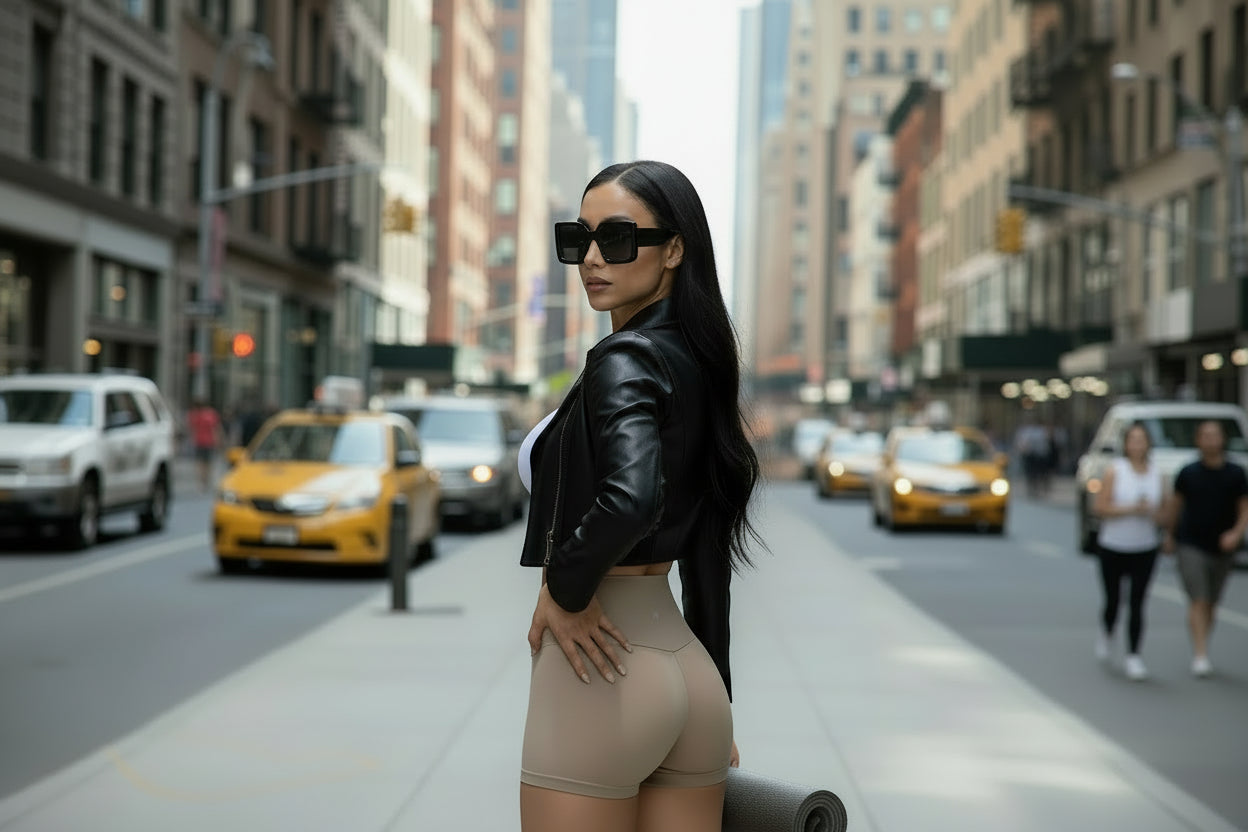THE QUANTUM NOW High Waist Yoga Shorts