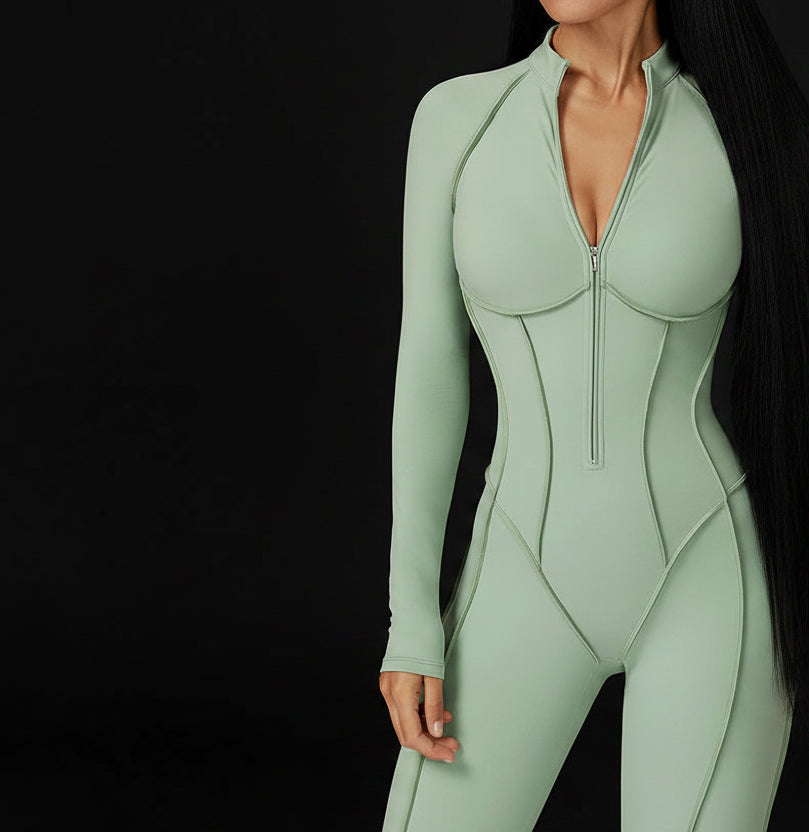THE QUANTUM NOW Long Sleeve Yoga Bodysuit