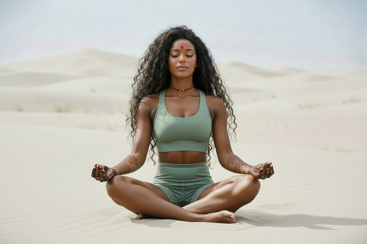 THE QUANTUM NOW High Waist Yoga Shorts