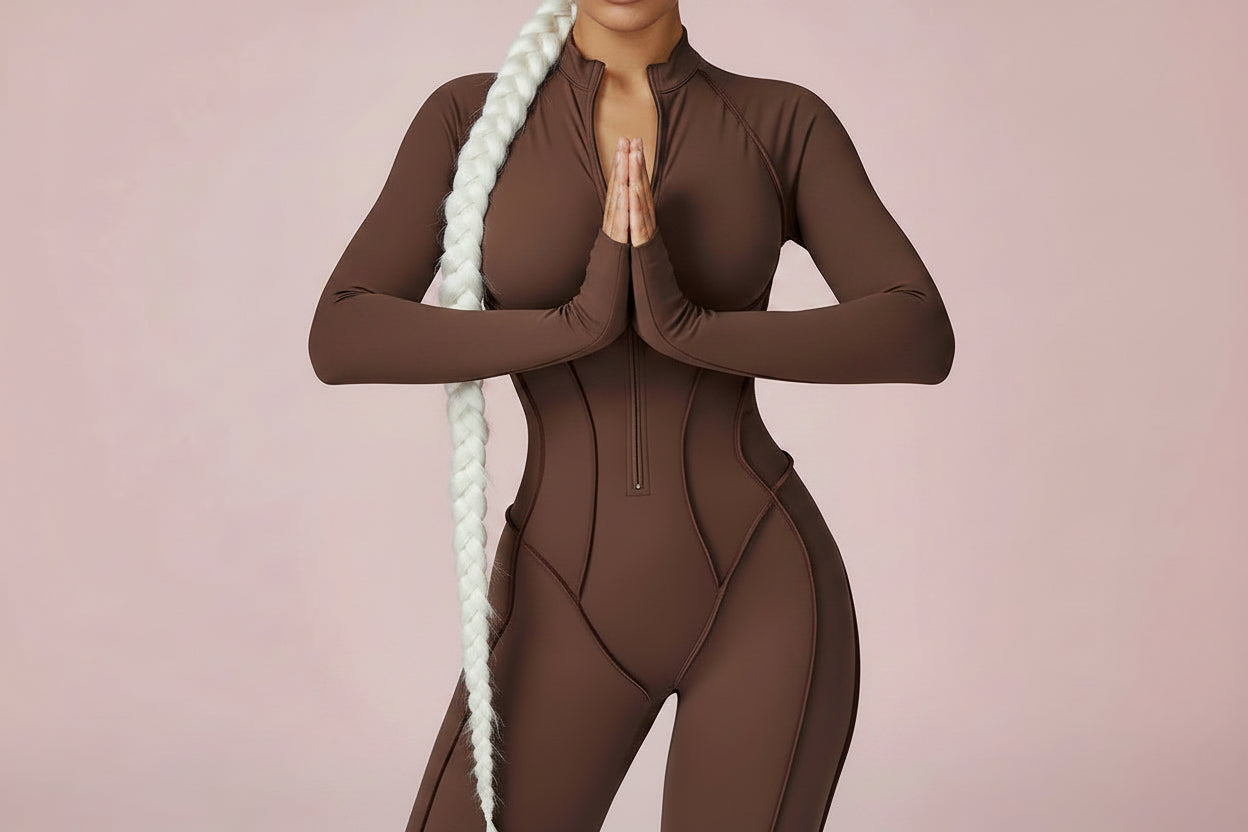 THE QUANTUM NOW Long Sleeve Yoga Bodysuit