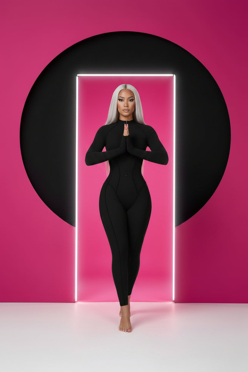 THE QUANTUM NOW Long Sleeve Yoga Bodysuit