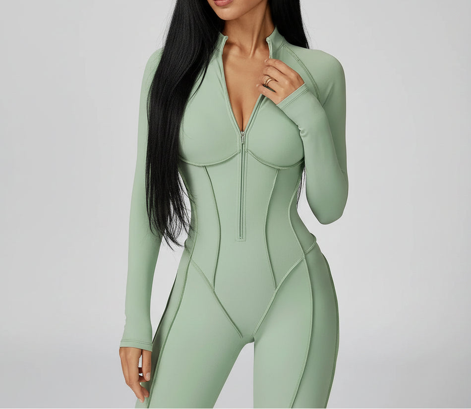THE QUANTUM NOW Long Sleeve Yoga Bodysuit