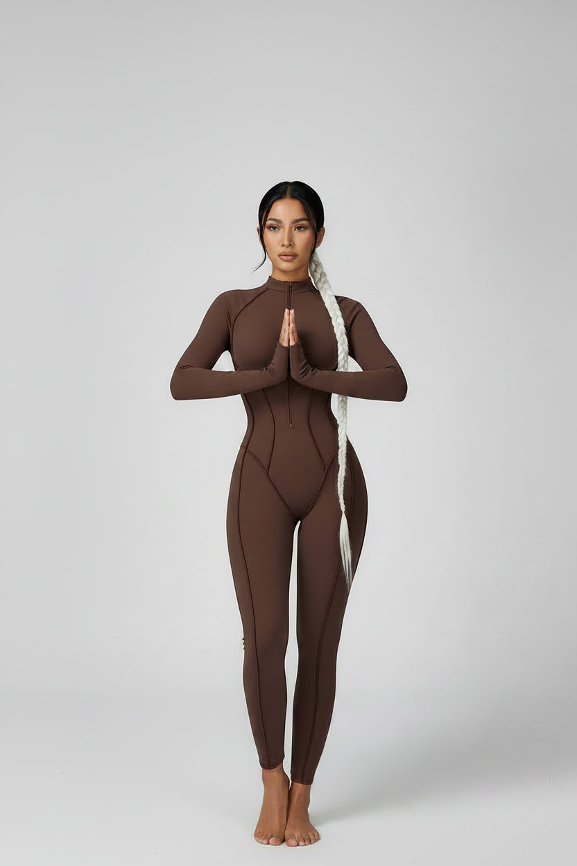 THE QUANTUM NOW Long Sleeve Yoga Bodysuit