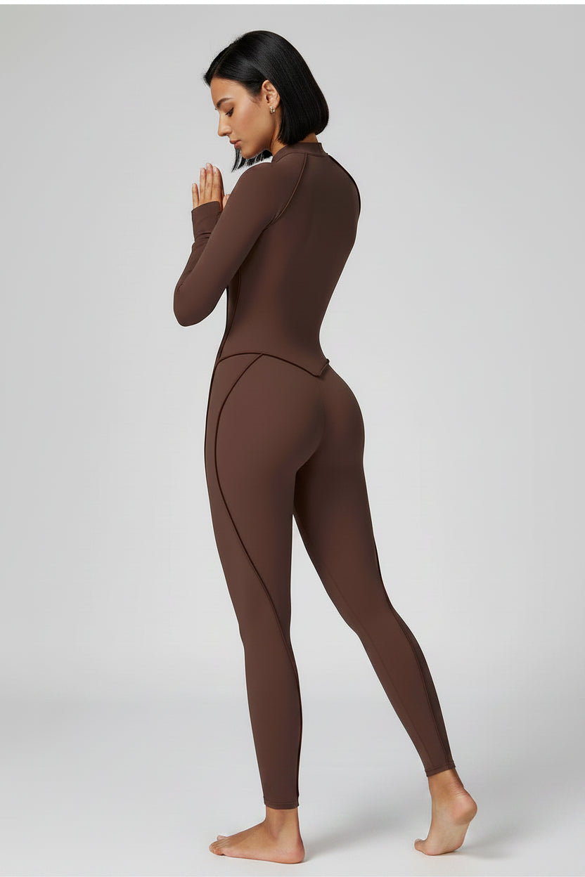 THE QUANTUM NOW Long Sleeve Yoga Bodysuit