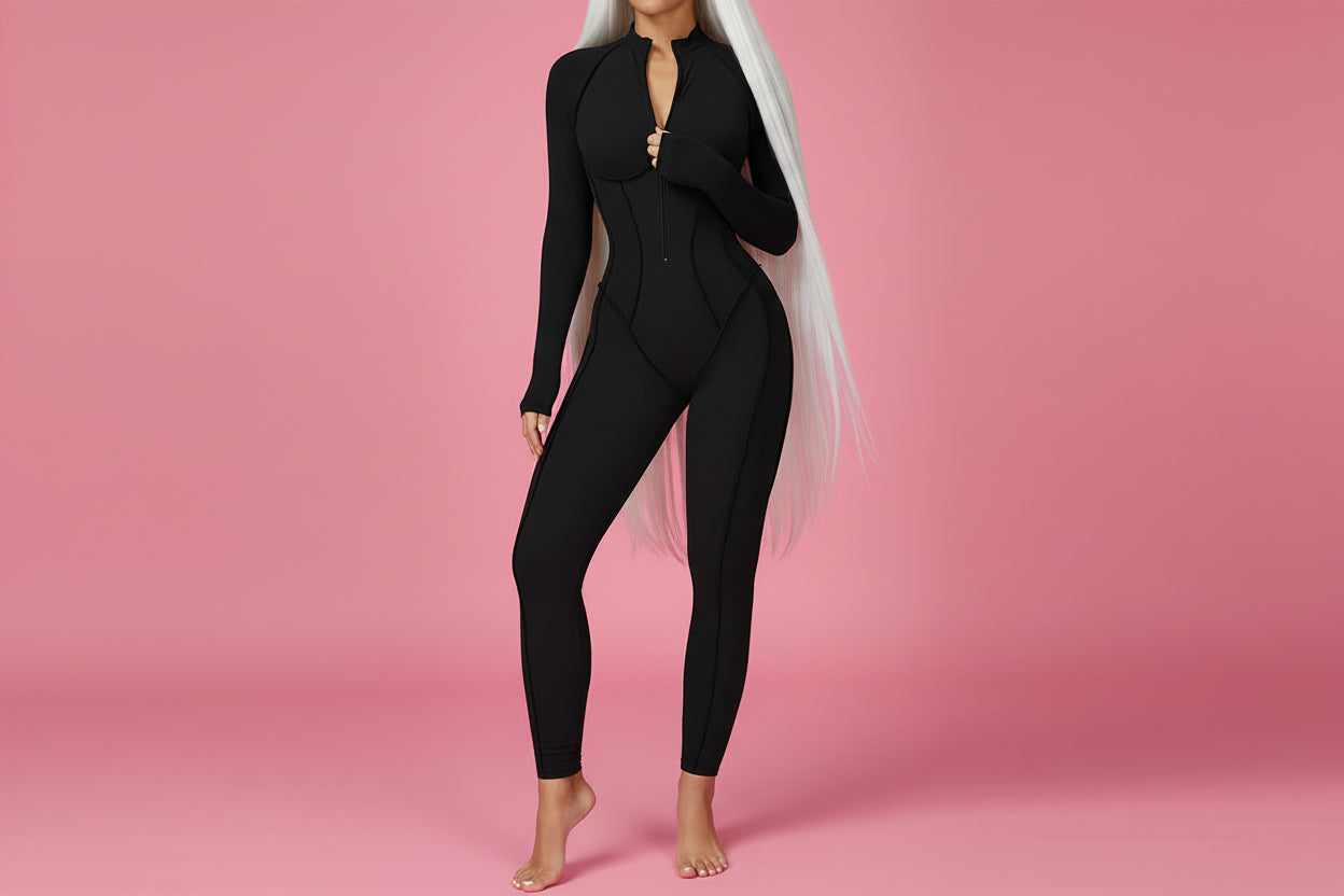 THE QUANTUM NOW Long Sleeve Yoga Bodysuit